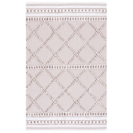 Safavieh 6 ft.-4 in. x 9 ft.-6 in. Augustine Power Loomed Rectangle Rug Ivory & Beige AGT714A-6